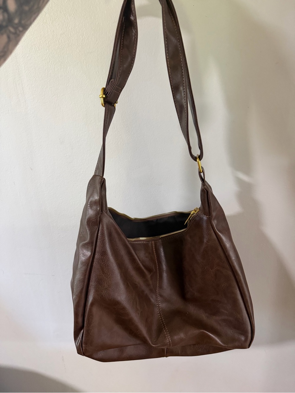 Emmafy Vegan Leather Maple Slouchy Bag